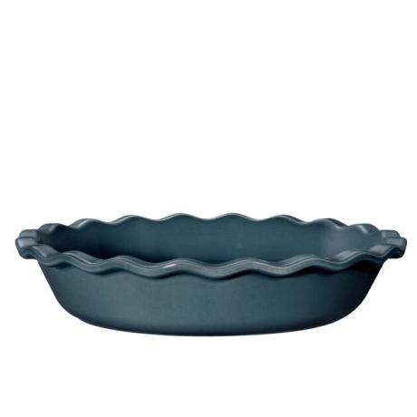 assadeira de cerâmica azul, prato de torta Emile Henry