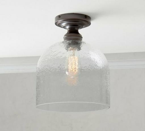 montagem embutida com vidro transparente texturizado