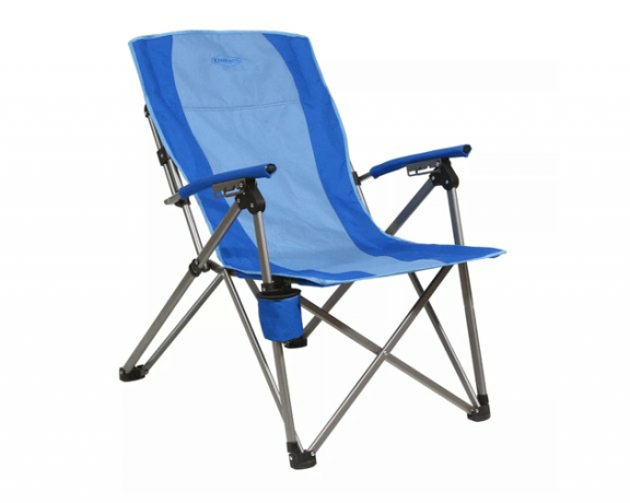 Cadeira dobrável Kamp-Rite Reclining Hard Arm Camp em azul