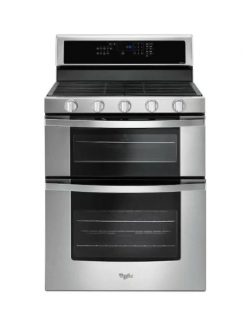 Fogão duplo forno em aço inox com fogão elétrico