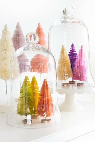 Artesanato de Natal para adultos com escova colorida para garrafas de árvores natalinas de Happy Happy Nester