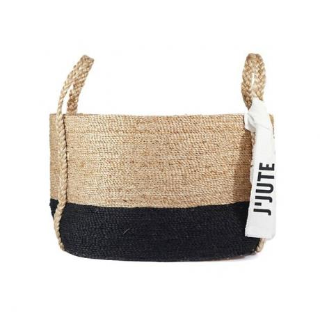 jute colorblock mand