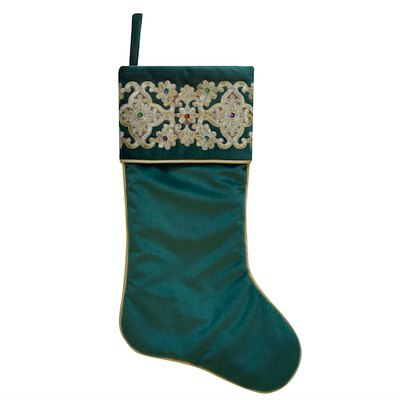 Čarapa s nakitom u zelenoj i zlatnoj boji