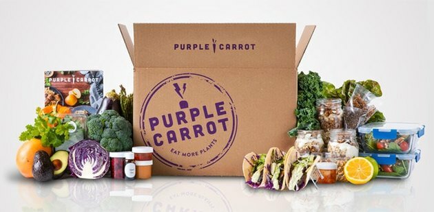 Een Purple Carrot maaltijdbox