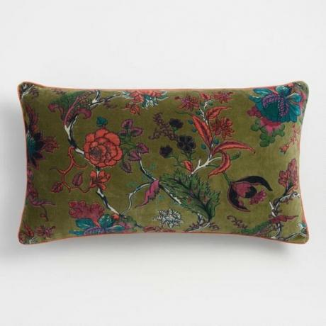 Almofada lombar floral verde do mercado mundial, $ 24,99