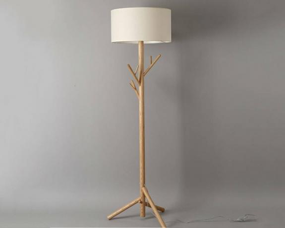 houten vloerlamp