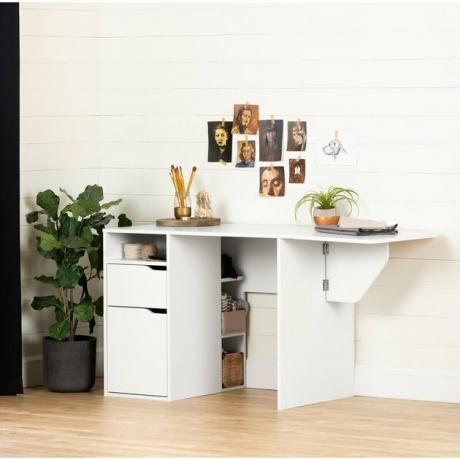 Mesa para artesanato com armazenamento