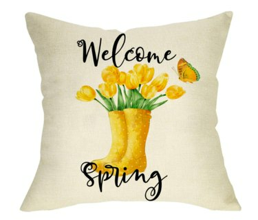 Amazon Welcome Spring Sierkussen, $ 13,99