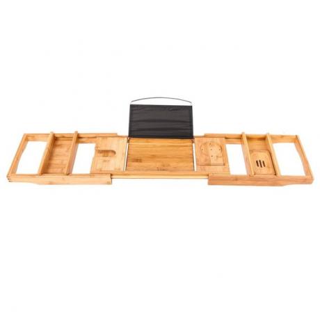 Rack de banheira de bambu para banheiro Ktaxon, $ 30,75