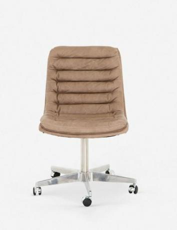 כיסא משרדי מסתובב בצבע חום בהיר