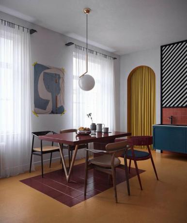 bauhaus spalvos valgomajame