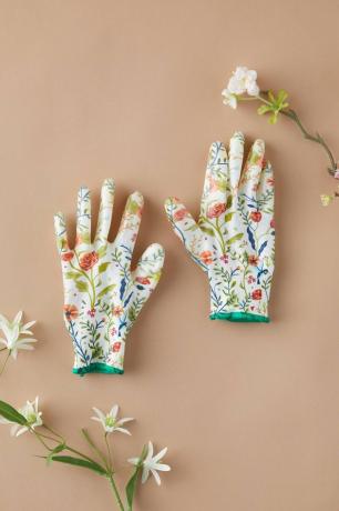 Luvas de jardinagem florais