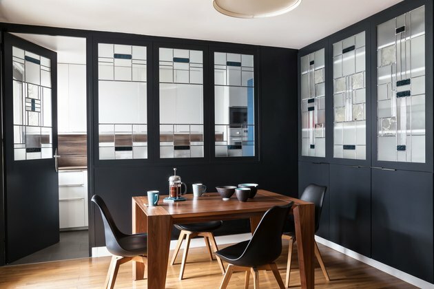 arte deco vitral surround sala de jantar