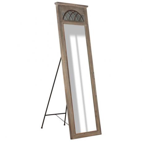 Espelho de pé de pé de comprimento total para decoração de parede Patton em madeira rústica e metal galvanizado, $ 186