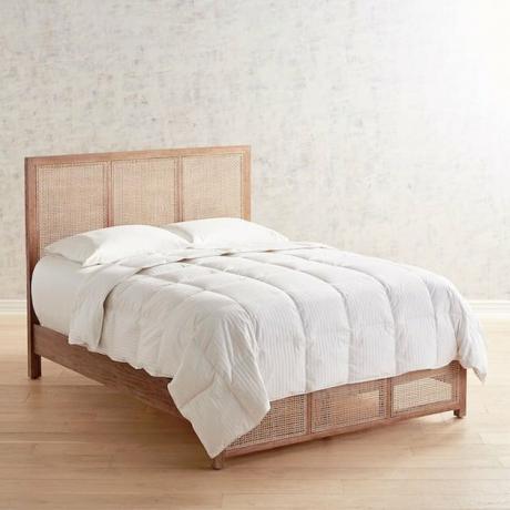 hout en rotan bed