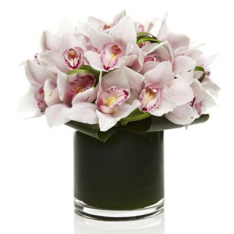 wit en roze orchidee boeket