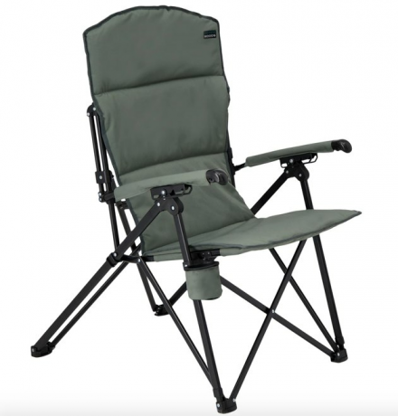 Cadeira acolchoada dobrável reclinável Woods Siesta em metal