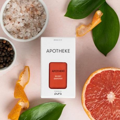 „Pura“ išmanusis įrenginys (44 USD) + „Apotheke“ jūros druskos greipfrutų kasetė (16 USD)