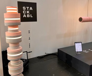 Svítidla Stackabl vyrobená z textilního odpadu na ICFF 2023