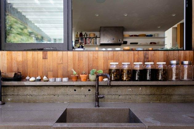 beton açık mutfak tezgah