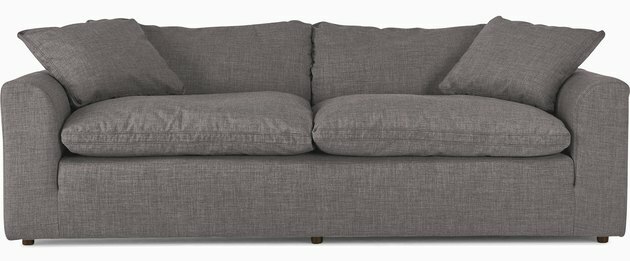 pilka moderni ekologiška sofa iš Joybird