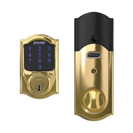Schlage Connect Camelot Touchscreen Electronic Deadbolt com Alarme Integrado