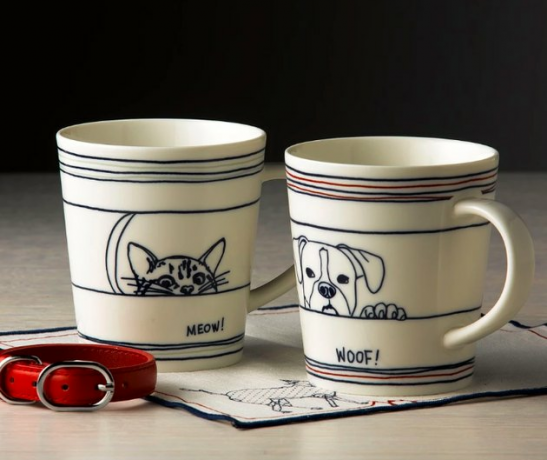 Ellen DeGeneres Gemaakt door Royal Doulton Dinnerware Cat or Dog Mug, $ 9,99