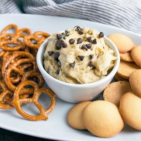 Molho de massa de sobremesa para dois biscoitos para um