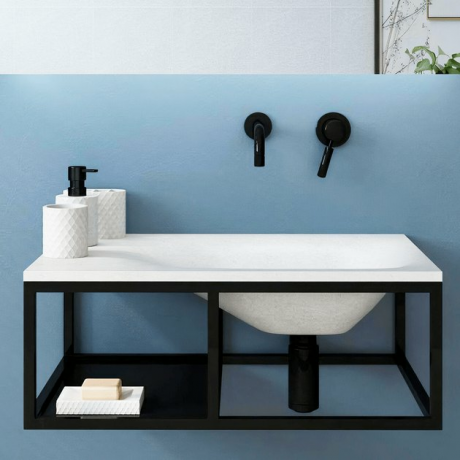 Pia de banheiro de cerâmica Waterloo da Magnus Home Products