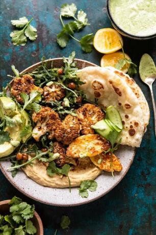 Bloemkool Shoarma Met Groene Tahini En Gebakken Haloumi