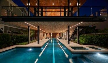 casa contemporânea com piscina