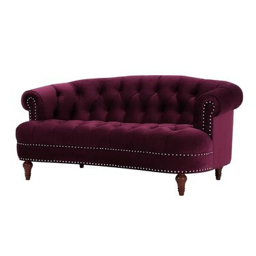 Home Depot Jennifer Taylor La Rosa Velvet 2-paikkainen Chesterfield Loveseat