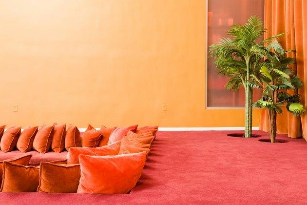 idéias de quarto vermelho carpetes