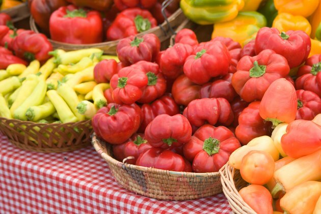 πιπεριές στην αγορά - στενό DOF