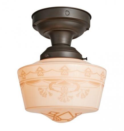 Vintage Art deco verlichting met bloemen, gebogen patronen