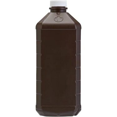Rudas vandenilio peroksido butelis