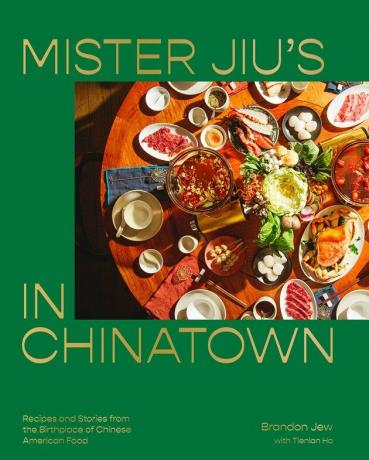 capa do livro verde com foto de comida e título "Mister Jiu