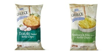 Aldi Kettle Chipsit tzatzikin ja rosmariinin fetan makuissa