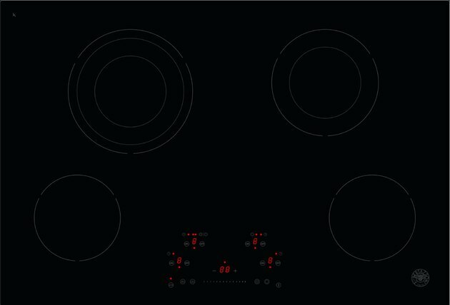 fogão de mesa de cerâmica de quatro bocas em preto por Bertazzoni