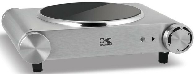Queimador de fogão elétrico da Kalorik 1500 Watts de placa de cozinha infravermelha de aço inoxidável