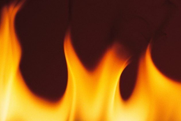 Detailný záber na plamene