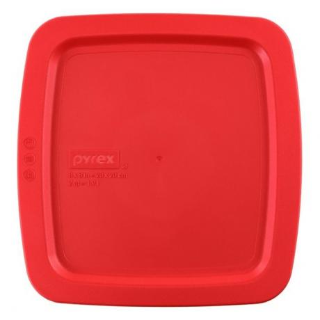Rdeči pokrov Pyrex za 8 "stekleno posodo za peko