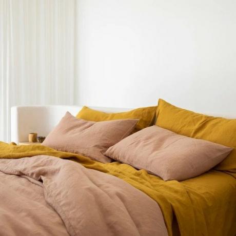 lençóis ecológicos Conjunto de lençóis de linho Cultiver com fronhas, a partir de $ 385