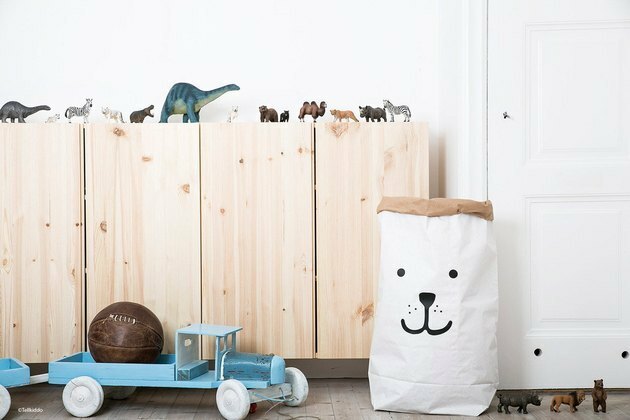 Saco de papel para guardar animais de pelúcia