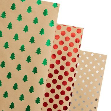 Metallifolio Kraft Holiday käärepaperirullat