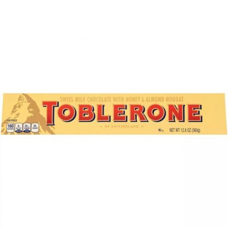 čokoládová tyčinka žltého tobleronu