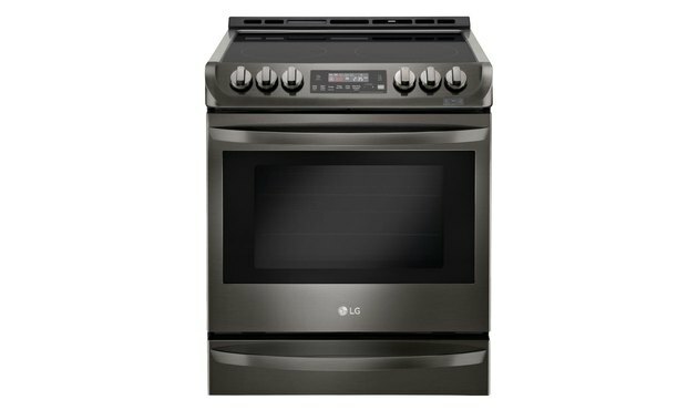 fogão elétrico de topo plano de aço inoxidável preto