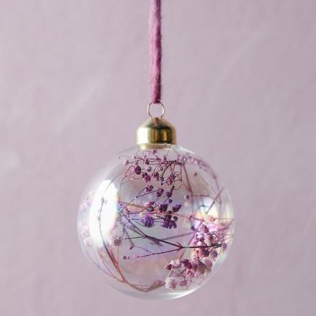 Ornamento de Globo de Vidro Florais Secos Terreno, $ 8
