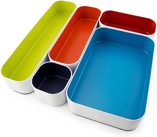 conjunto organizador de mesa gaveta multicolor