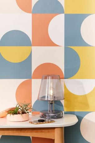 Papel de parede removível geométrico de meados do século Bauhaus Wallpaper